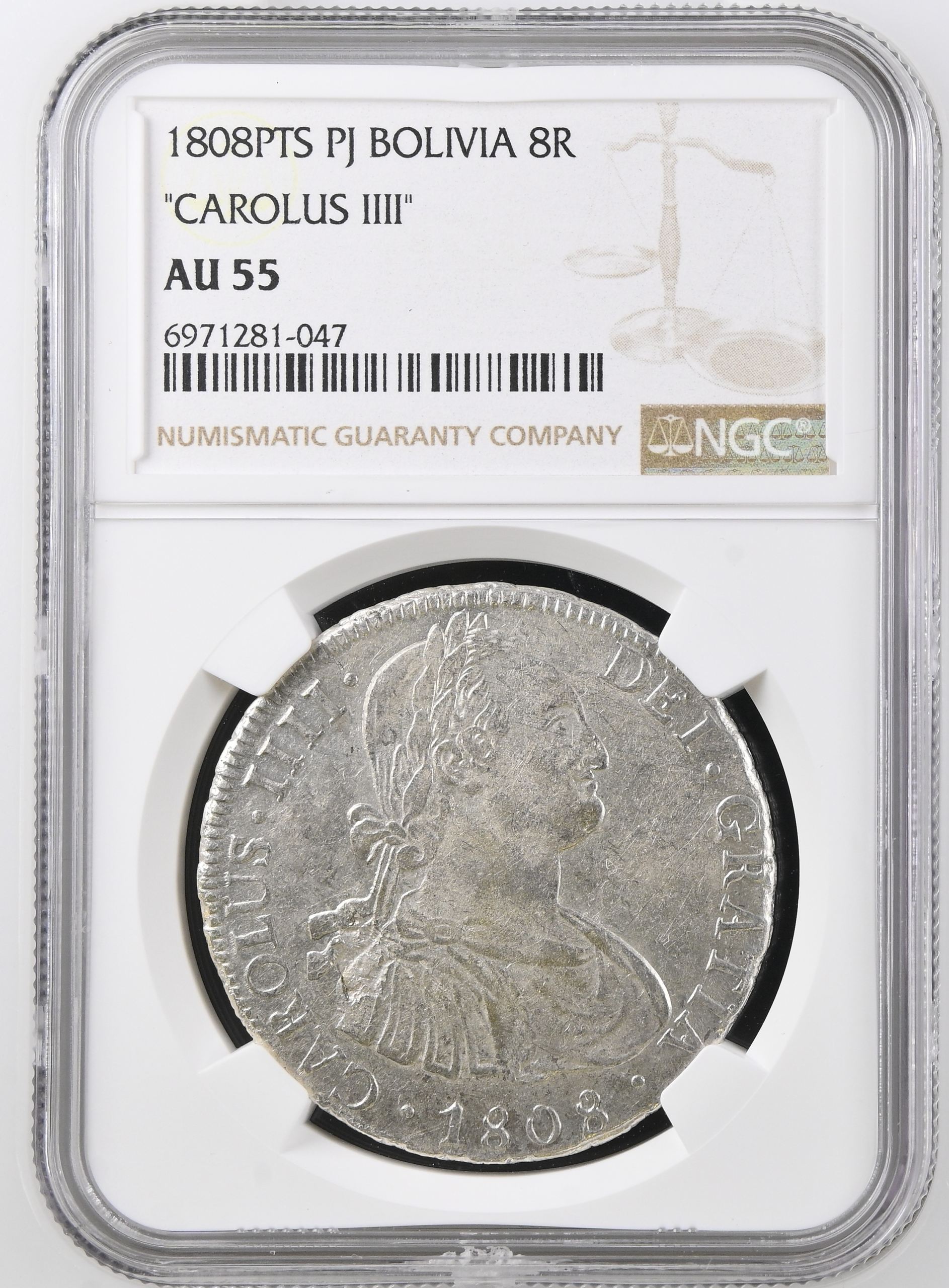 Bolivia 8 Reales 1808 Pts PJ NGC AU55 0146827