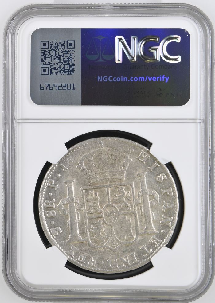 Bolivia 8 Reales 1808 Pts PJ NGC AU50 0146828Bolivia 8 Reales 1808 Pts PJ NGC AU50 0146828 - Image 2