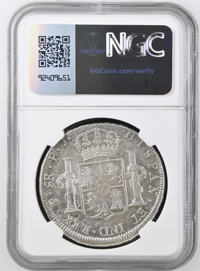 Bolivia 8 Reales 1813 Pts PJ NGC AU53 0146829Bolivia 8 Reales 1813 Pts PJ NGC AU53 0146829 - Image 2