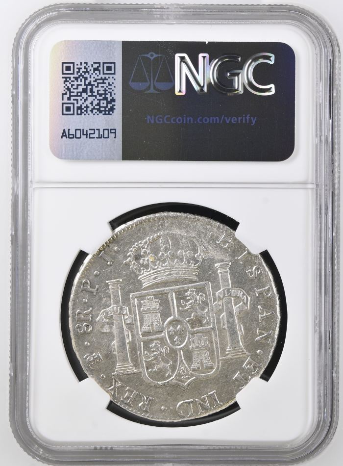 Bolivia 8 Reales 1808 Pts PJ NGC AU58 0146830Bolivia 8 Reales 1808 Pts PJ NGC AU58 0146830 - Image 2