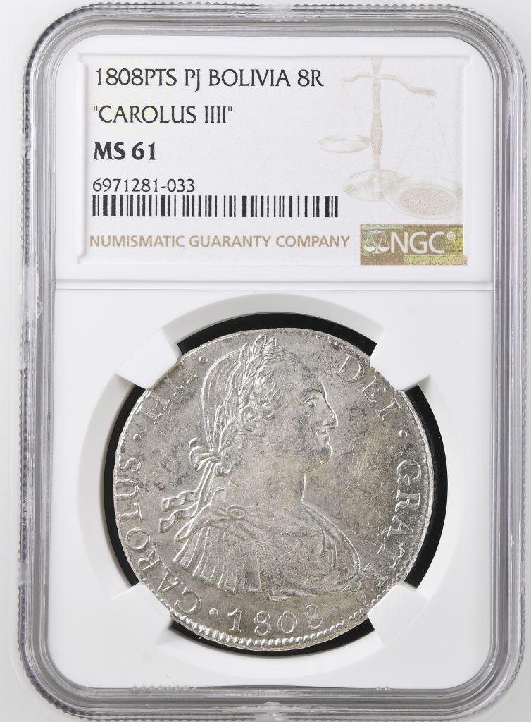 Bolivia 8 Reales 1808 Pts PJ NGC MS61 0146831