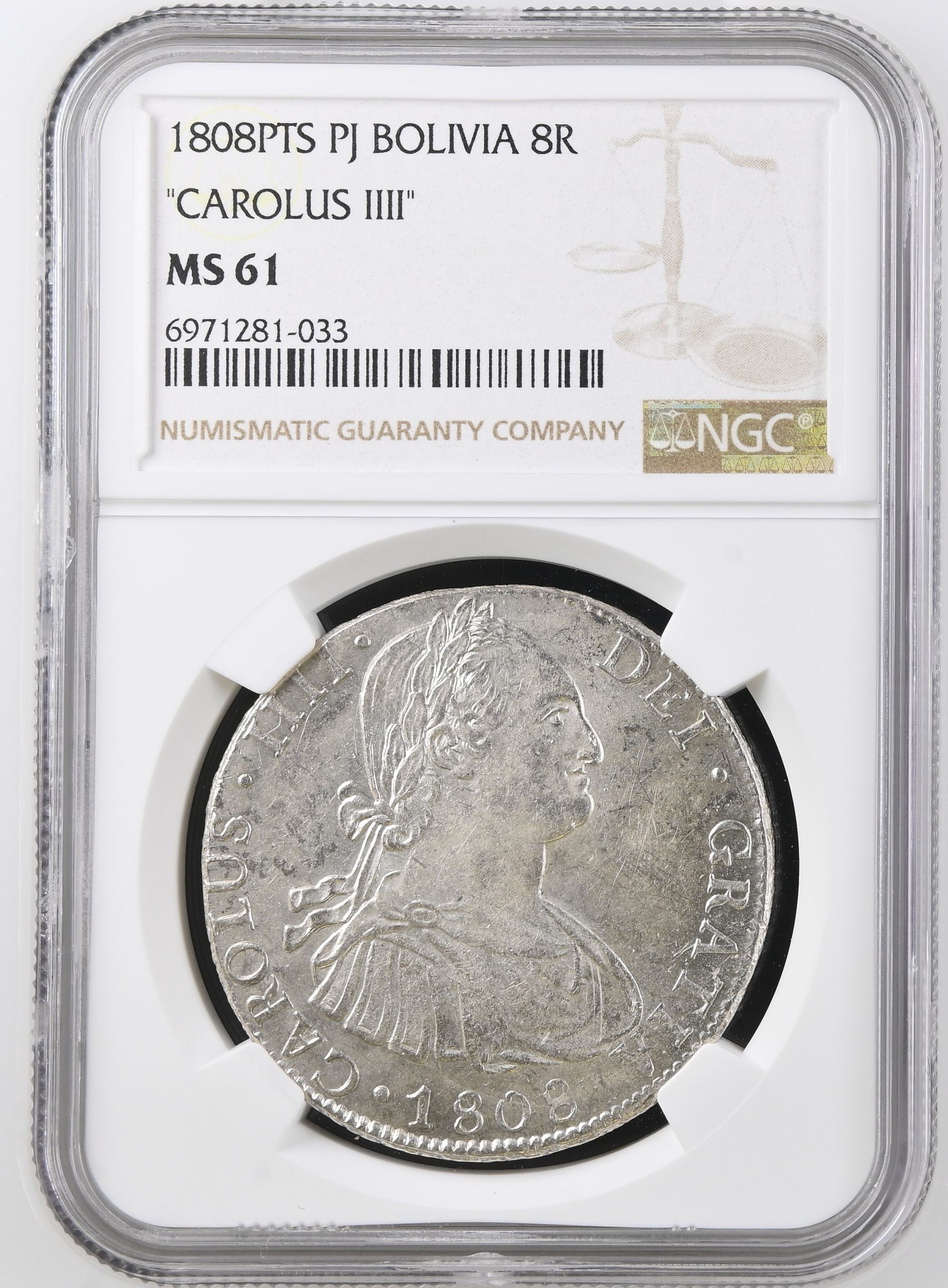 Bolivia 8 Reales 1808 Pts PJ NGC MS61 0146831