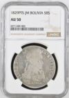 Bolivia 8 Sol 1829 Pts JM NGC AU50 0146860
