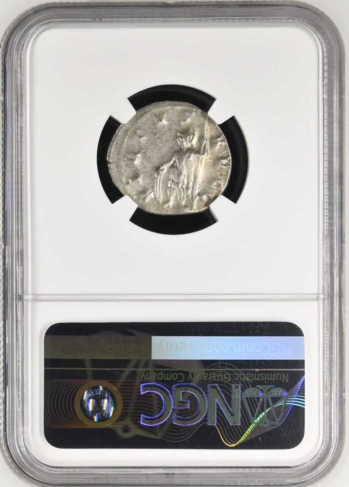 Roman Imperial Gallienus 253-268 AD BI Double-Denarius NGC ChXF 0146871Roman Imperial Gallienus 253-268 AD BI Double-Denarius NGC ChXF 0146871 - Image 2