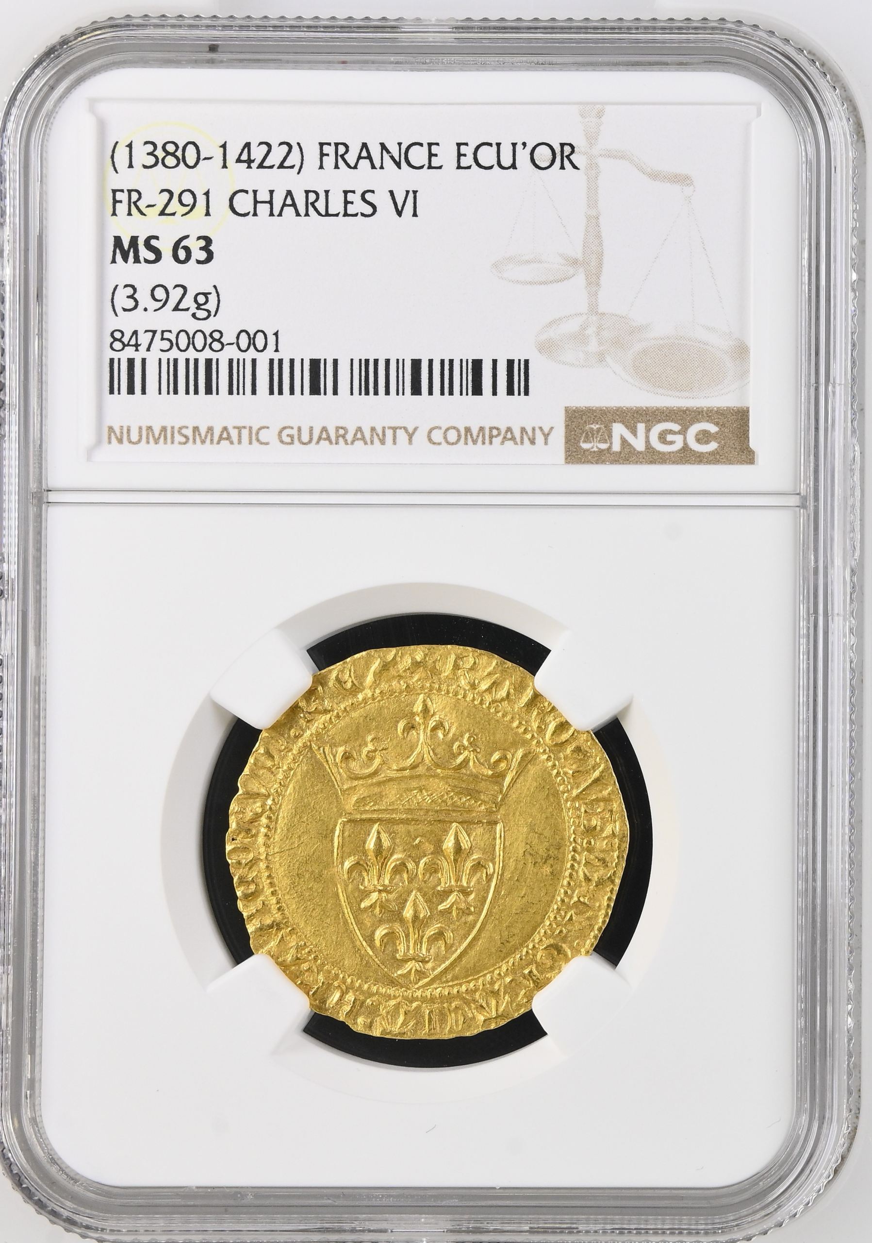 France Ecu d or (1380-1422) NGC MS63 FR-291 0146876