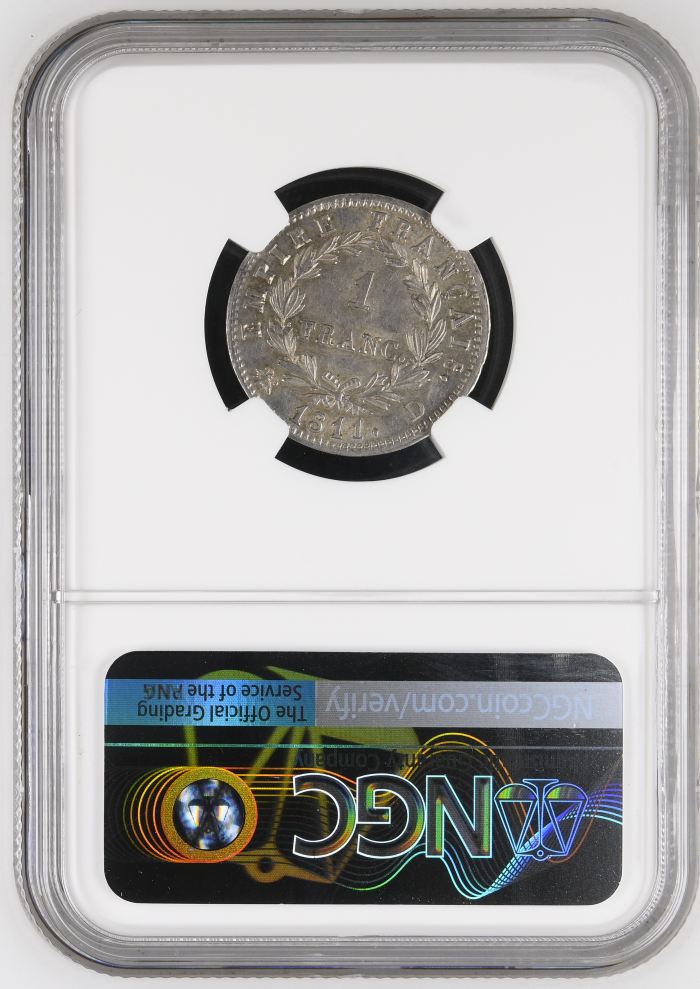 France Franc 1811 D NGC AU58 0146877France Franc 1811 D NGC AU58 0146877 - Image 2