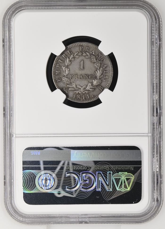 France Franc 1811 B NGC MS62 0146880France Franc 1811 B NGC MS62 0146880 - Image 2