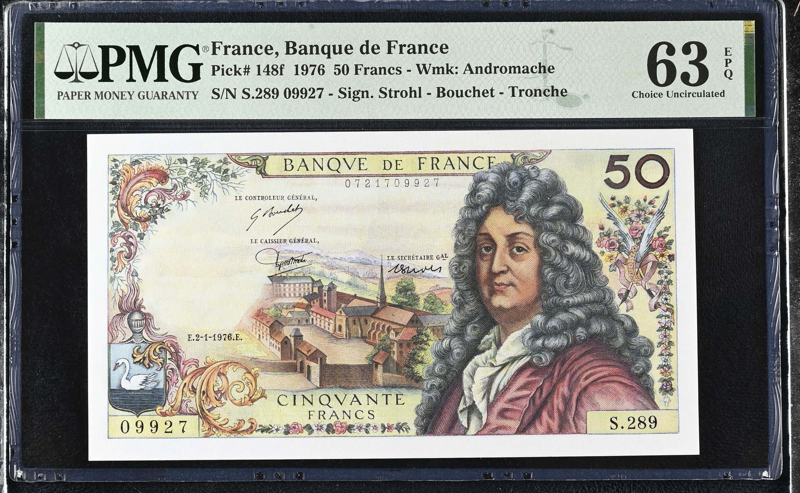 France 50 Francs 1976 PMG Ch UNC63 EPQ Pick #148f 0146893