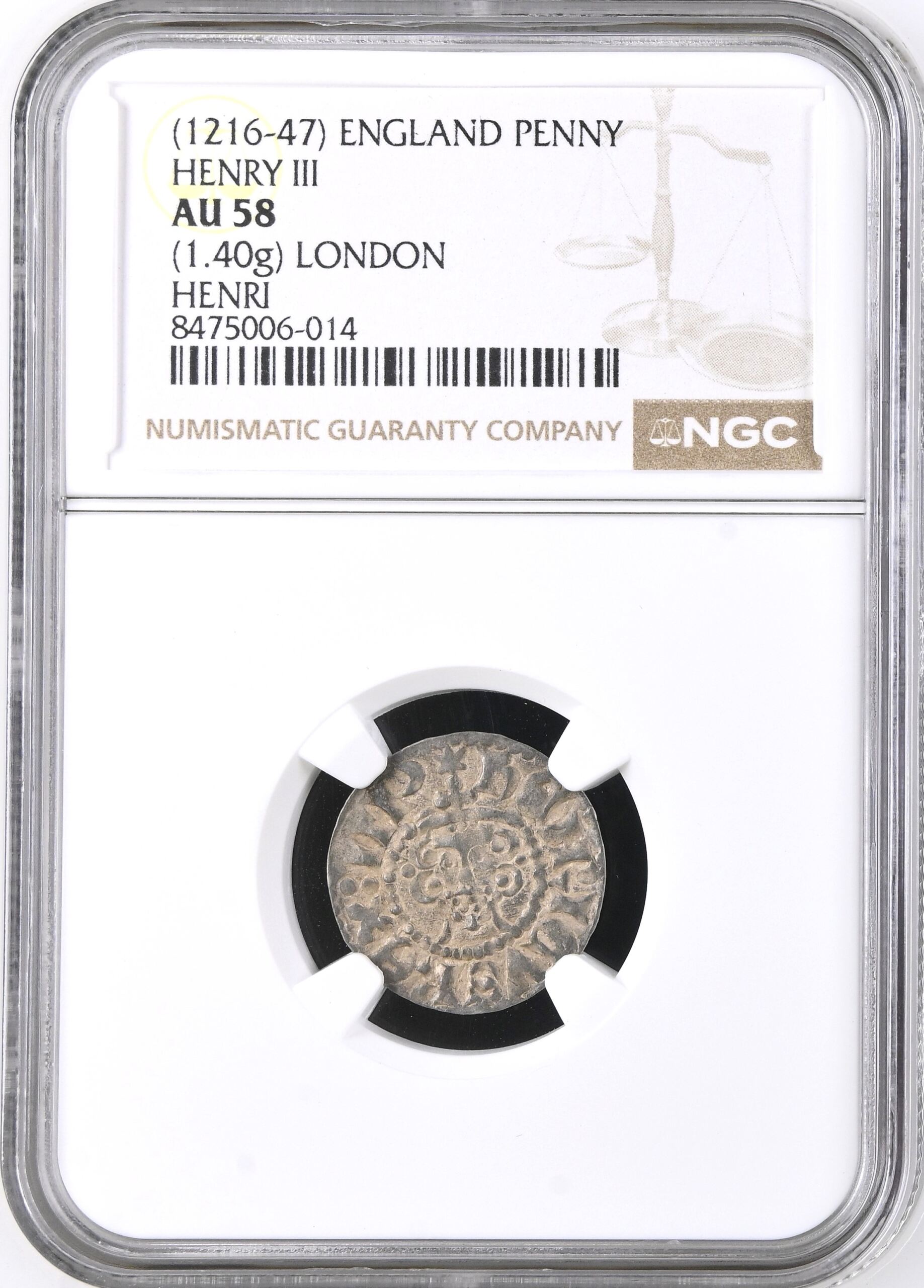 UK (Great Britain) Penny (1216-47) NGC AU58 0146902