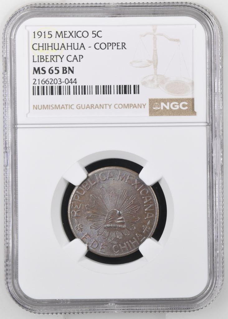 Chihuahua 5 Centavo 1915 Chihuahua NGC MS65BN 0146942