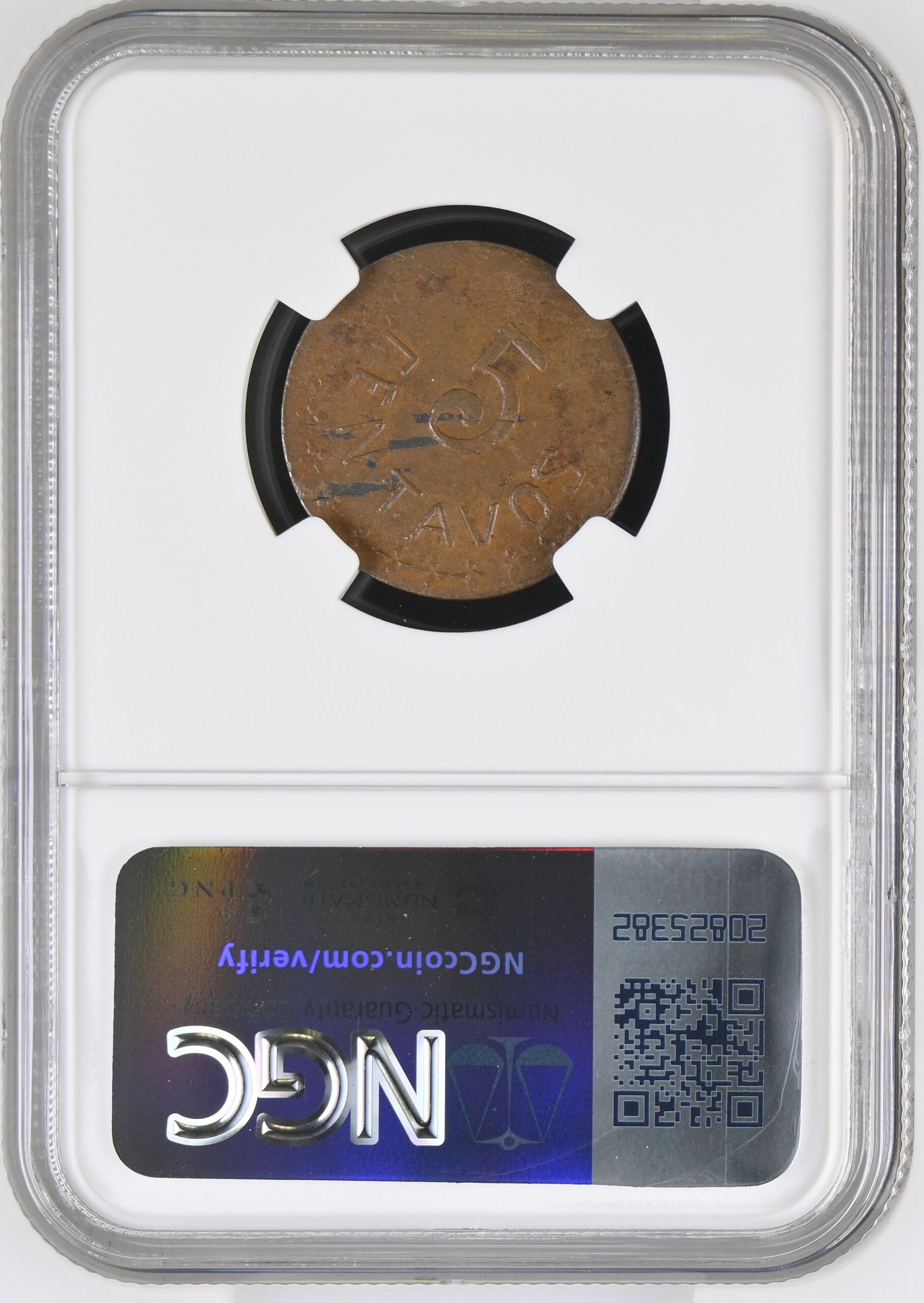 Durango Mexican Coins Revolution Durango 5 Centavo 1914 Durango NGC AU58BN 0146977 Durango 5 Centavo 1914 Durango NGC AU58BN 0146977Durango 5 Centavo 1914 Durango NGC AU58BN 0146977 - Image 2