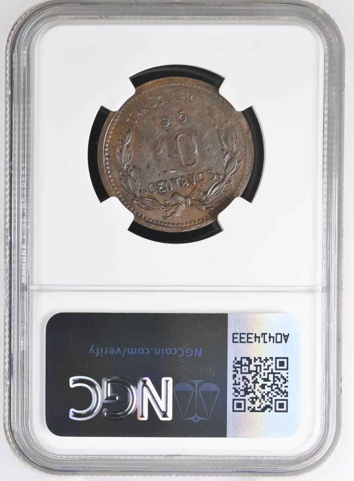 Guerrero 10 Centavo 1915 Guerrero/Taxco NGC MS63BN 0146978Guerrero 10 Centavo 1915 Guerrero/Taxco NGC MS63BN 0146978 - Image 2