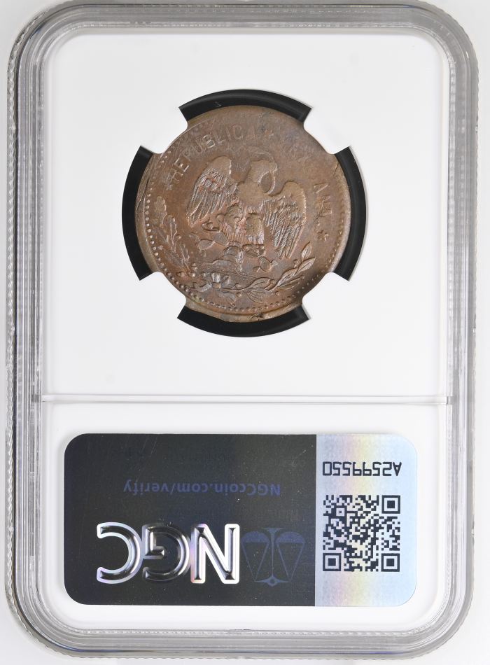Guerrero 10 Centavo 1915 GRO NGC MS61BN 0146979Guerrero 10 Centavo 1915 GRO NGC MS61BN 0146979 - Image 2