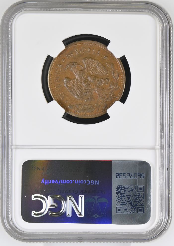 Guerrero 10 Centavo 1915 GRO NGC MS63BN 0146980Guerrero 10 Centavo 1915 GRO NGC MS63BN 0146980 - Image 2