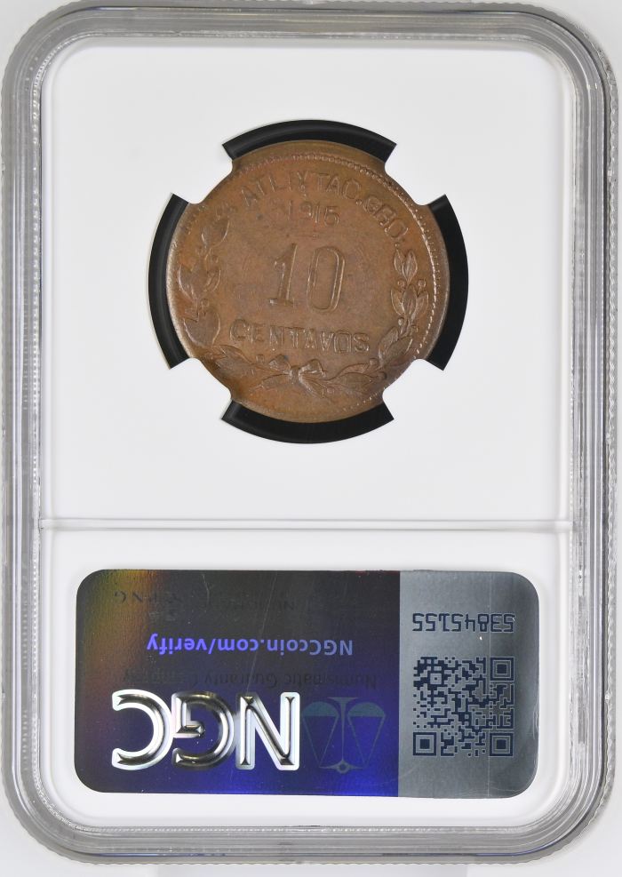 Guerrero 10 Centavo 1915 GRO NGC MS62BN 0146981Guerrero 10 Centavo 1915 GRO NGC MS62BN 0146981 - Image 2
