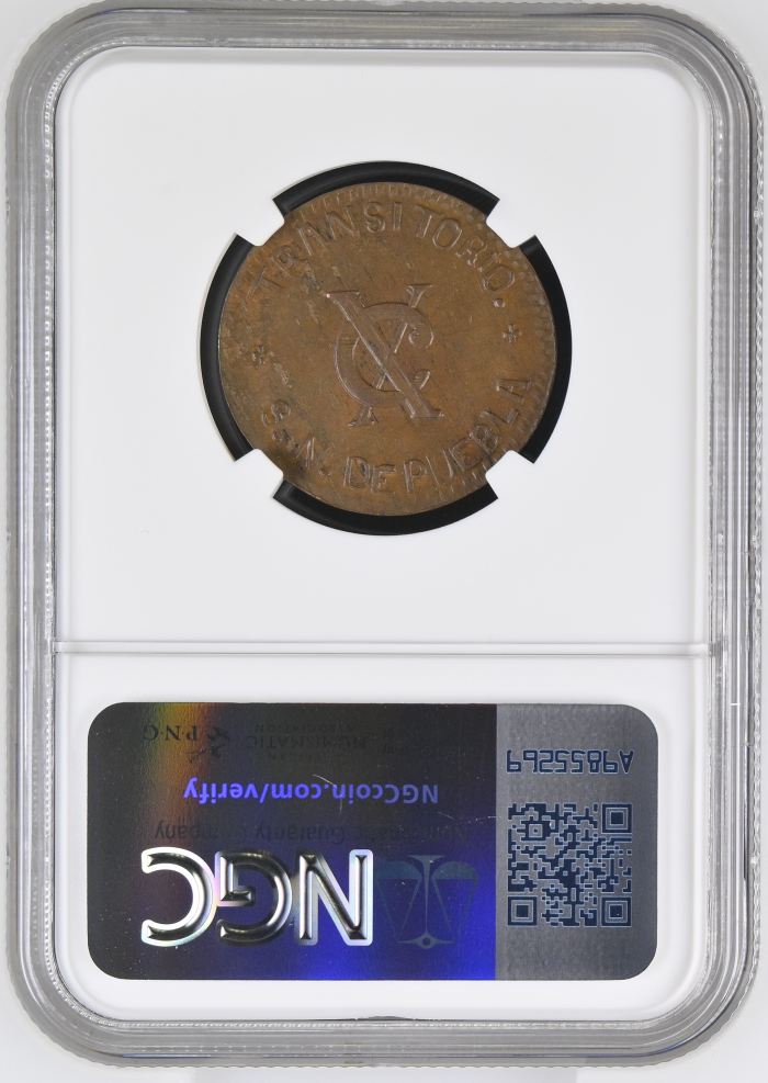 Puebla 10 Centavo 1915 Puebla NGC AU58BN 0146983Puebla 10 Centavo 1915 Puebla NGC AU58BN 0146983 - Image 2