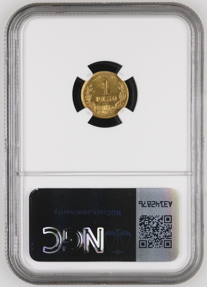 Republic Gold Peso 1895 Mo M NGC MS64 0147005Republic Gold Peso 1895 Mo M NGC MS64 0147005 - Image 2