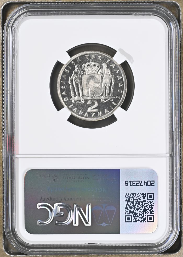 Greece 2 Drachmai 1965 NGC PF67 0147078Greece 2 Drachmai 1965 NGC PF67 0147078 - Image 2