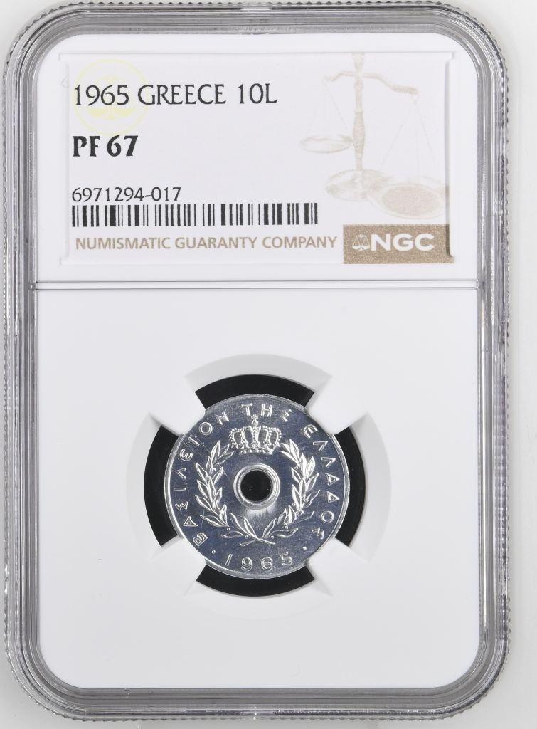 Greece 10 Lepta 1965 NGC PF67 0147163