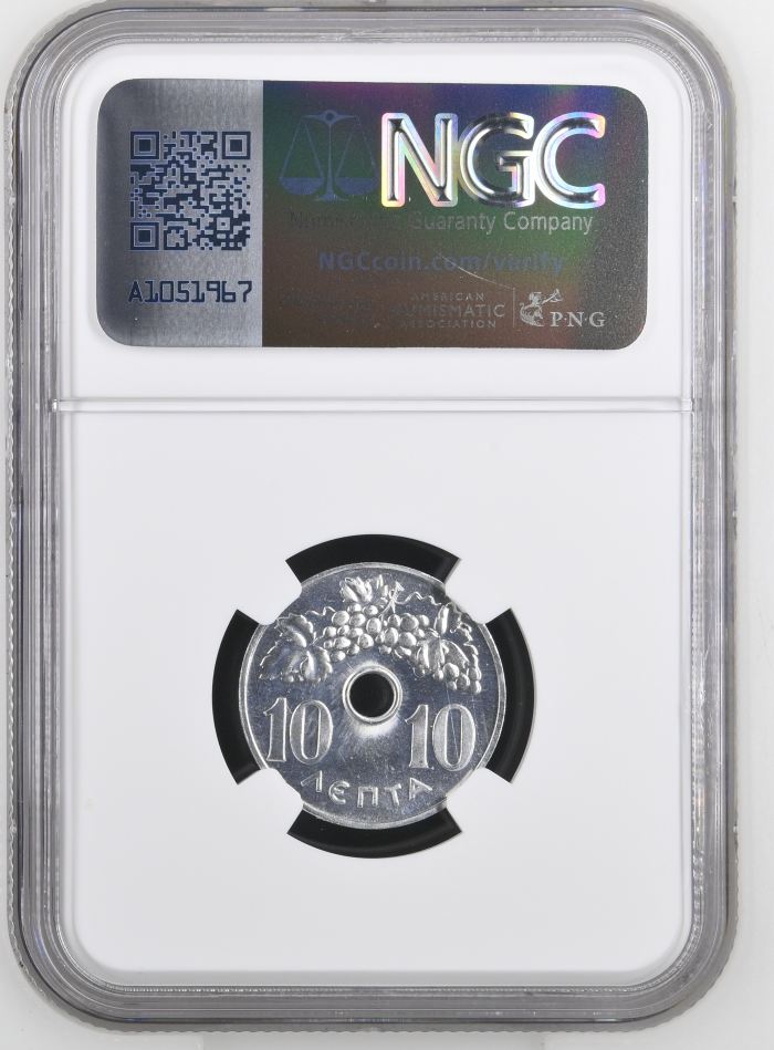 Greece 10 Lepta 1965 NGC PF67 0147163Greece 10 Lepta 1965 NGC PF67 0147163 - Image 2