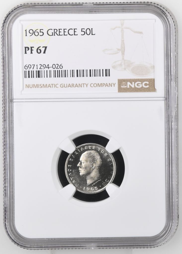 Greece 50 Lepta 1965 NGC PF67 0147180