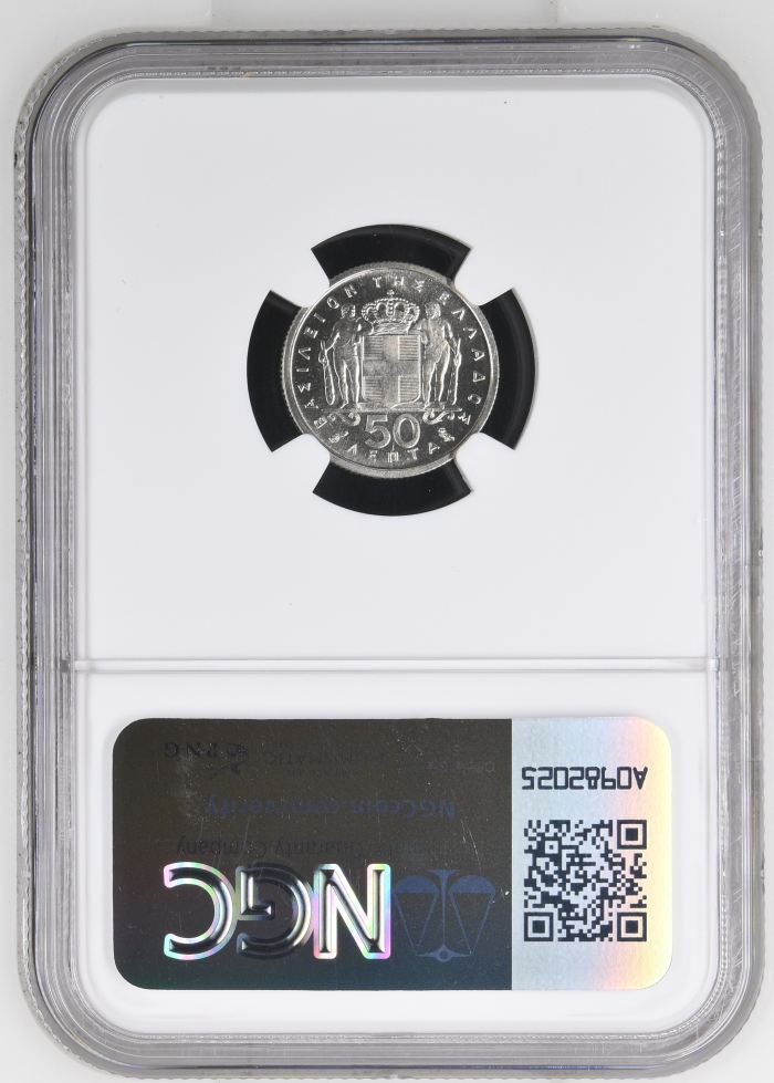 Greece 50 Lepta 1965 NGC PF67 0147180Greece 50 Lepta 1965 NGC PF67 0147180 - Image 2