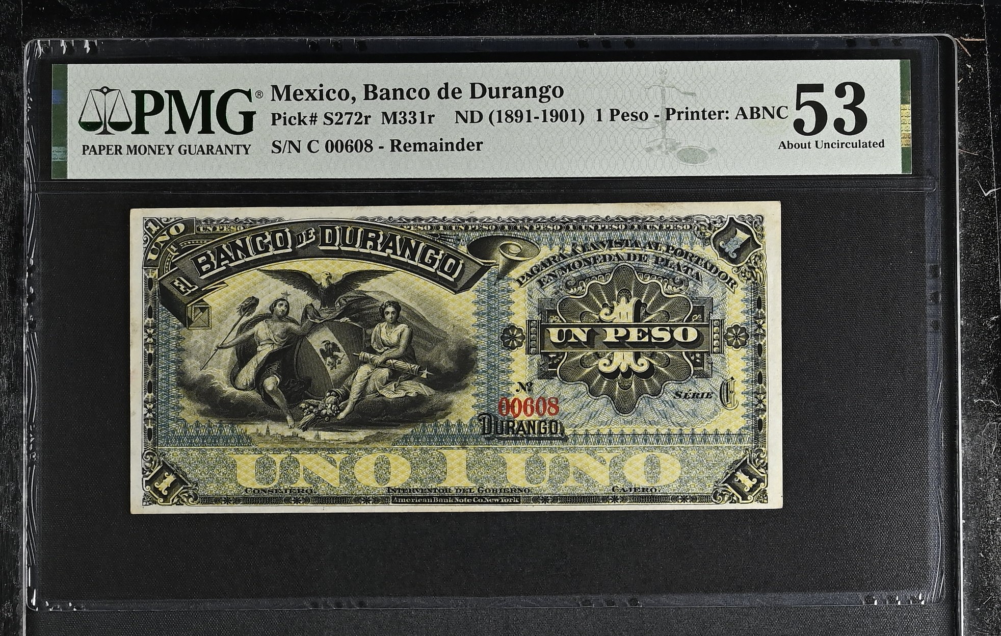 Bancos Peso ND Durango M331r PMG AU53 f_35481