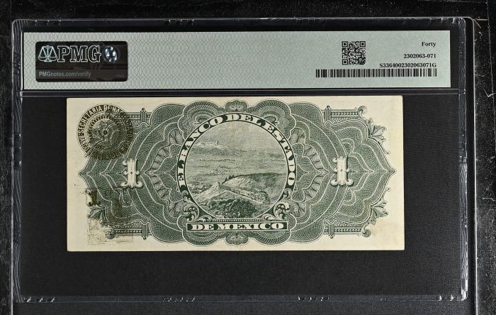 Bancos Peso 1914 Mexico M404a PMG XF40 f_35488Bancos Peso 1914 Mexico M404a PMG XF40 f_35488 - Image 2