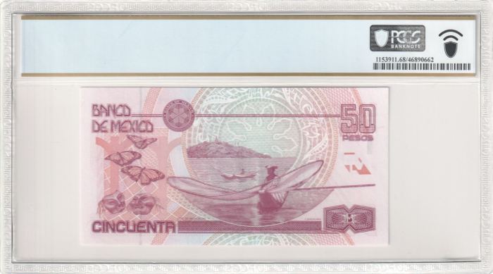 Banco De Mexico 50 Pesos 2000 Pick #112 PCGS Superb Gem UNC68 PPQ f_35494Banco De Mexico 50 Pesos 2000 Pick #112 PCGS Superb Gem UNC68 PPQ f_35494 - Image 2
