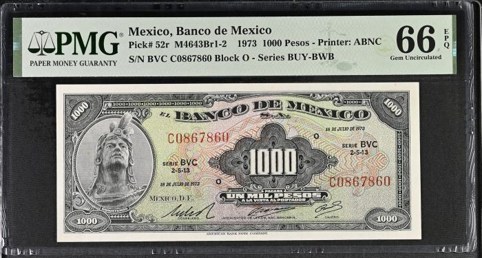 Banco De Mexico 8 Piece Specimen Set all Graded Pick #49/51/52/54/58/59/60/61 PMG Gem UNC66 EPQ 0147008Banco De Mexico 8 Piece Specimen Set all Graded Pick #49/51/52/54/58/59/60/61 PMG Gem UNC66 EPQ 0147008 - Image 15