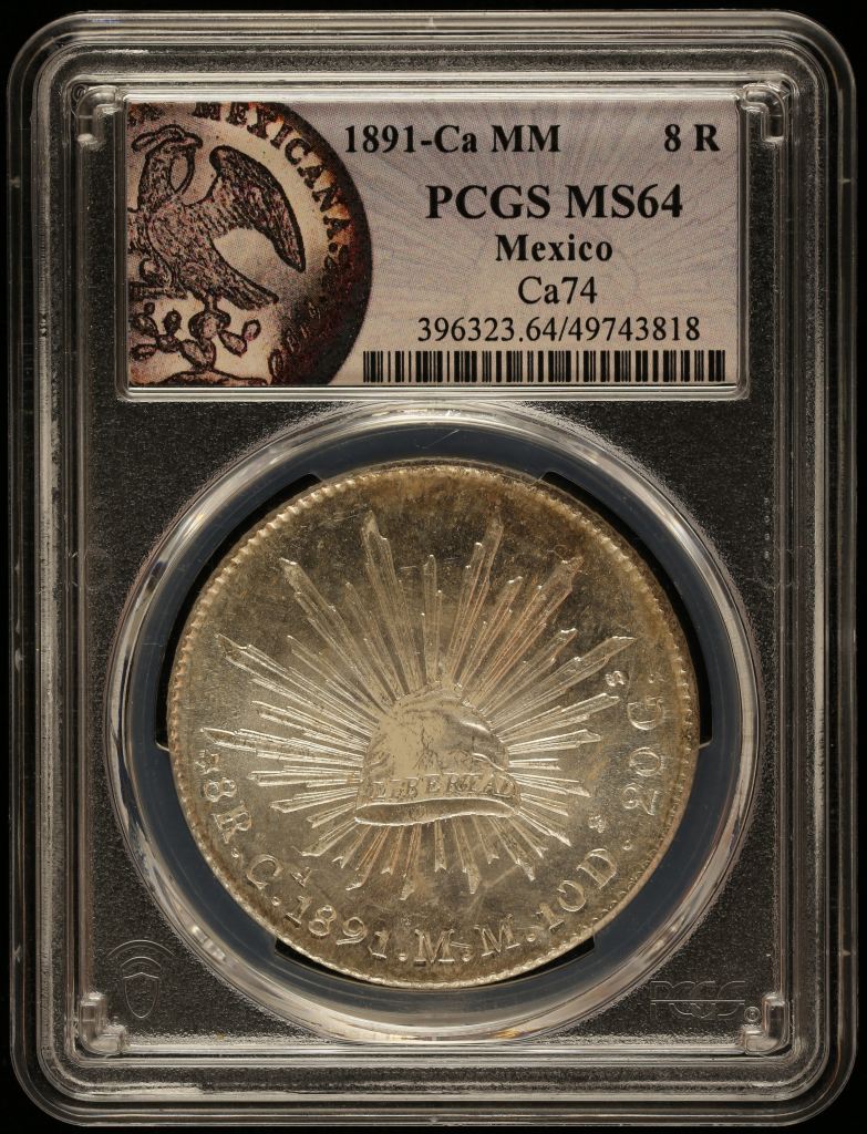 Chihuahua 8 Reales 1891 Ca MM PCGS MS64 0146662