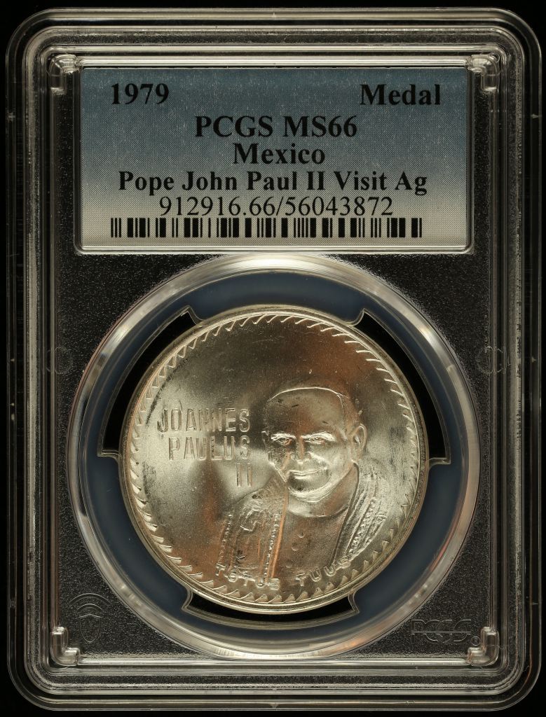 Medals & Tokens Pope John Paul II Visit Silver Medal 1979 PCGS MS66 0146798