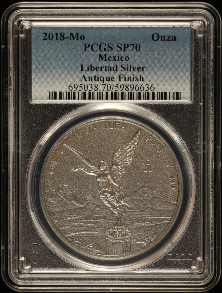 Modern Silver & Minors Onza 2018 Mo PCGS SP70 0147204