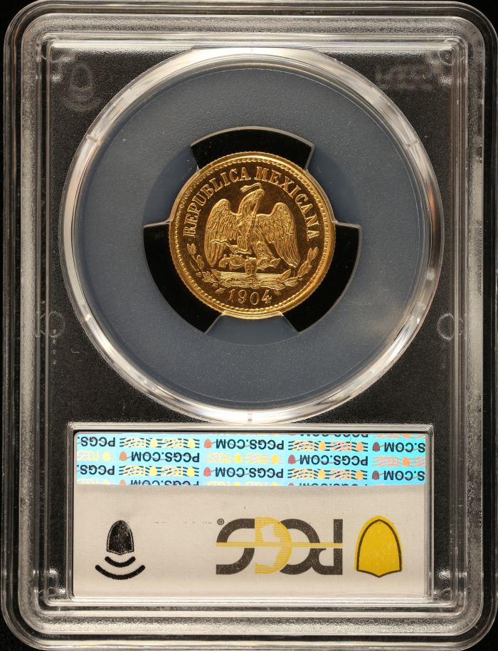 Republic Gold 5 Peso 1904 Mo M PCGS MS66 0146669Republic Gold 5 Peso 1904 Mo M PCGS MS66 0146669 - Image 2