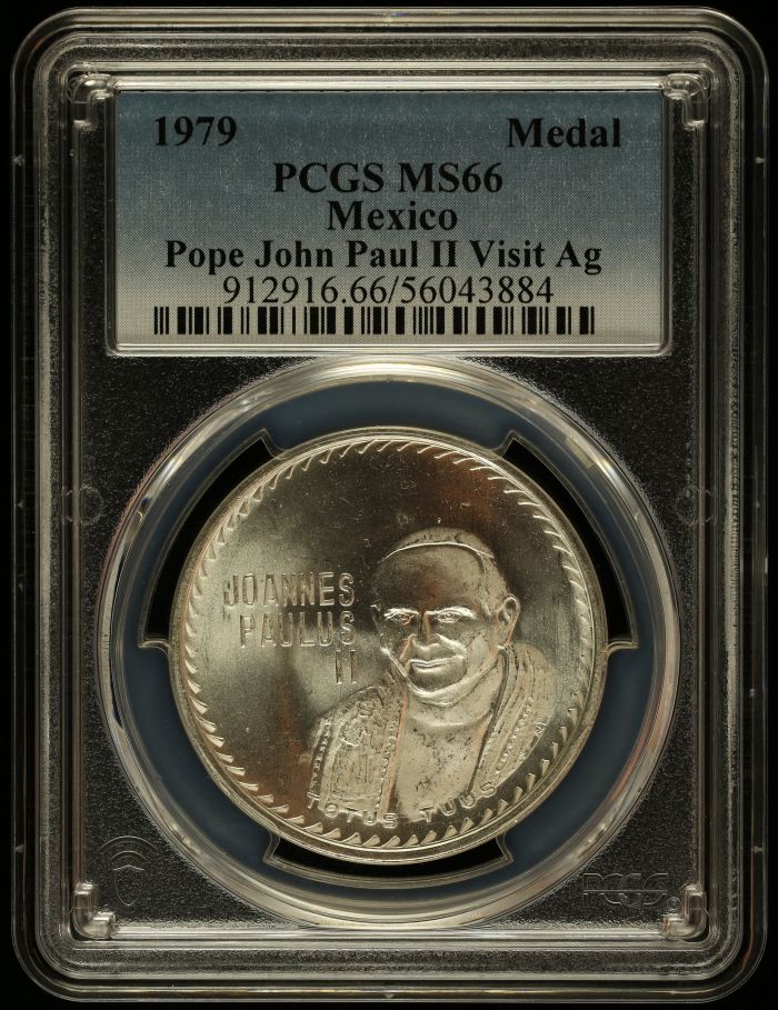 Medals & Tokens Pope John Paul II Visit Silver Medal 1979 PCGS MS66 0146799Medals & Tokens Pope John Paul II Visit Silver Medal 1979 PCGS MS66 0146799