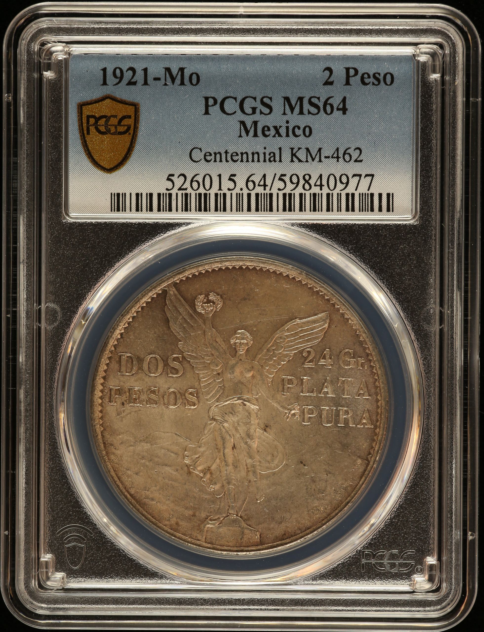 Modern Silver & Minors 2 Peso 1921 Mo PCGS MS64 KM-462 0146735