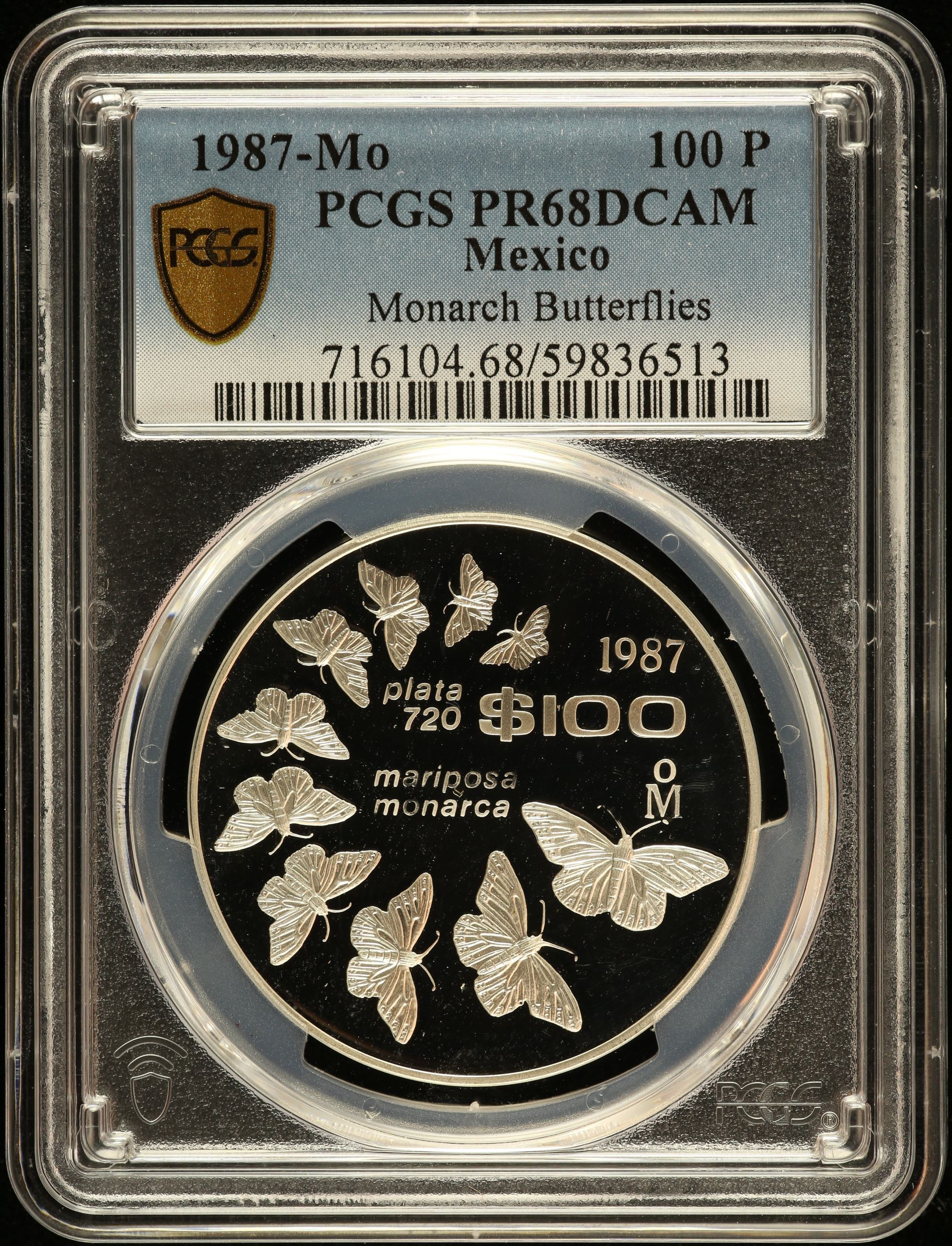Modern Silver & Minors 100 Peso 1987 Mo PCGS PR68DCAM 0146757