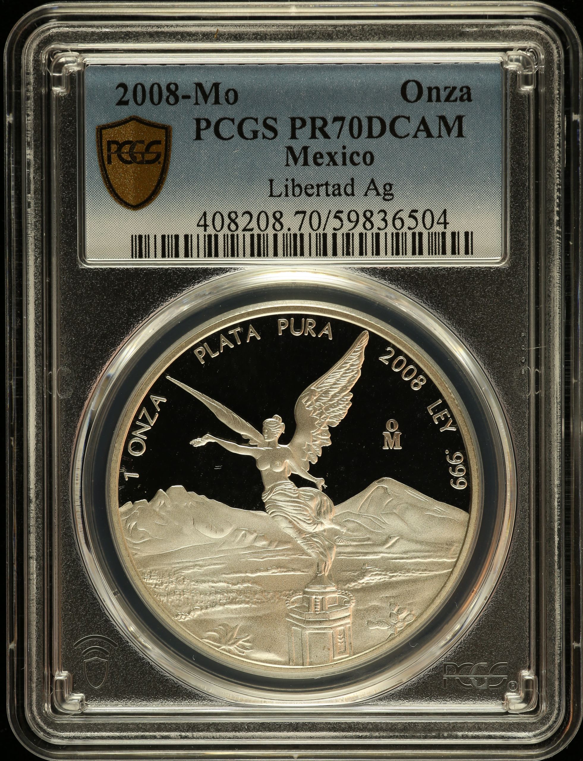 Modern Silver & Minors Onza 2008 Mo PCGS PR70DCAM 0146745