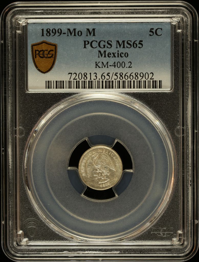Republic Silver & Minors 5 Centavo 1899 Mo M KM-400.2 PCGS MS65 0147039