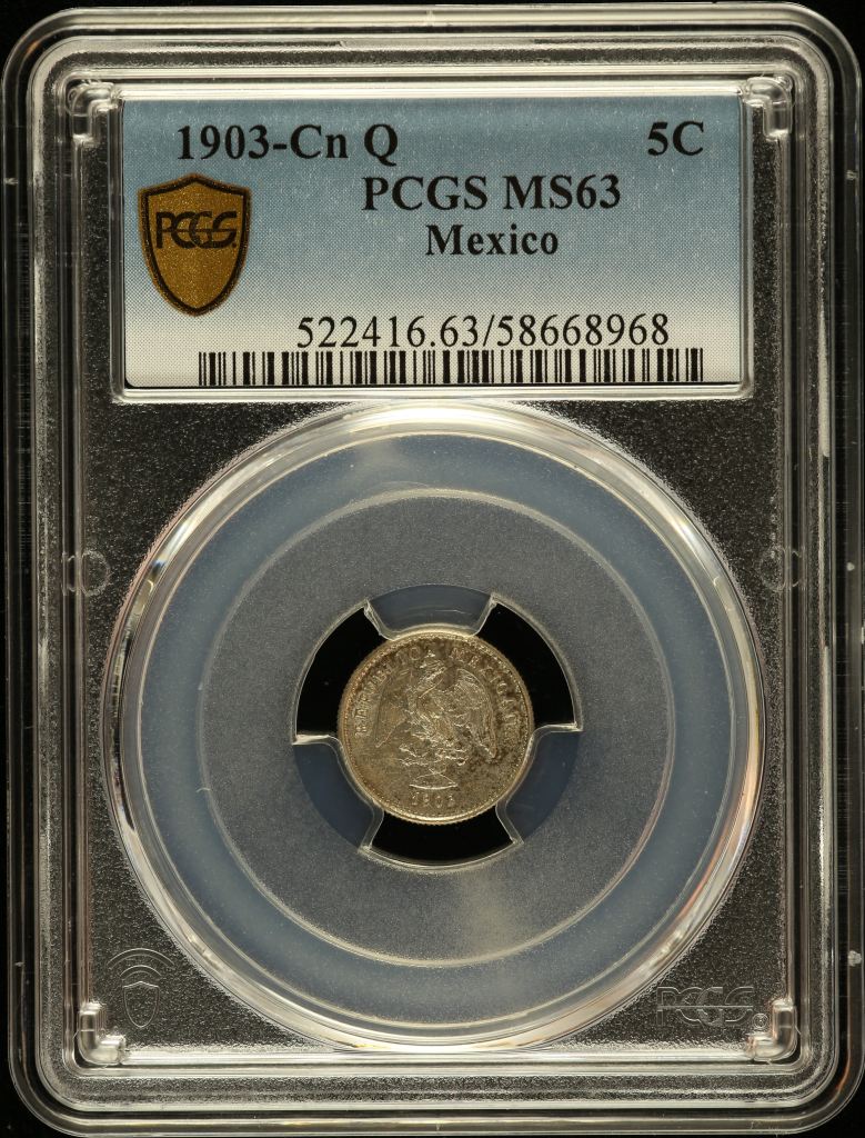 Republic Silver & Minors 5 Centavo 1903 Cn Q PCGS MS63 0147193