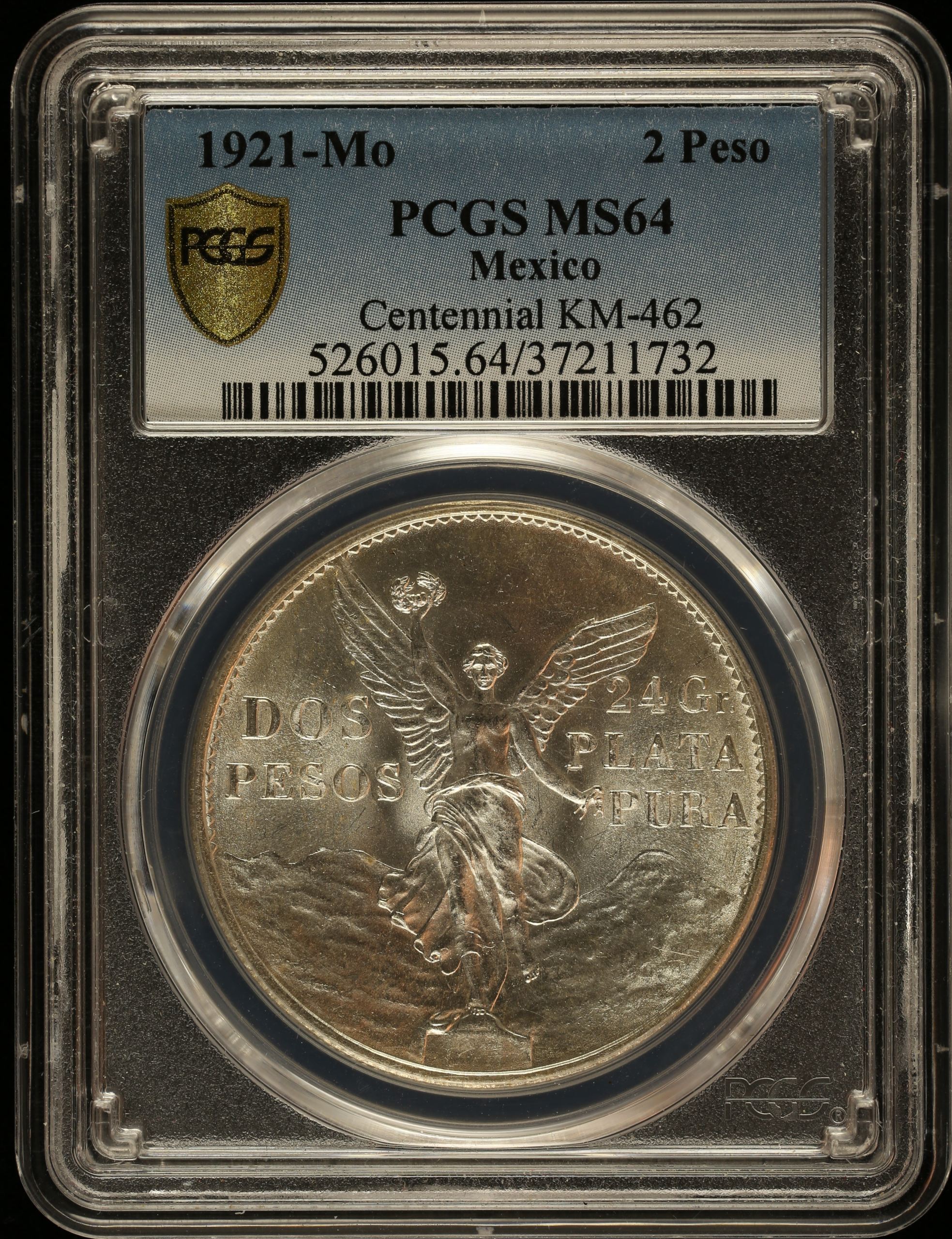 Modern Silver & Minors 2 Peso 1921 Mo KM-462 PCGS MS64 0147047