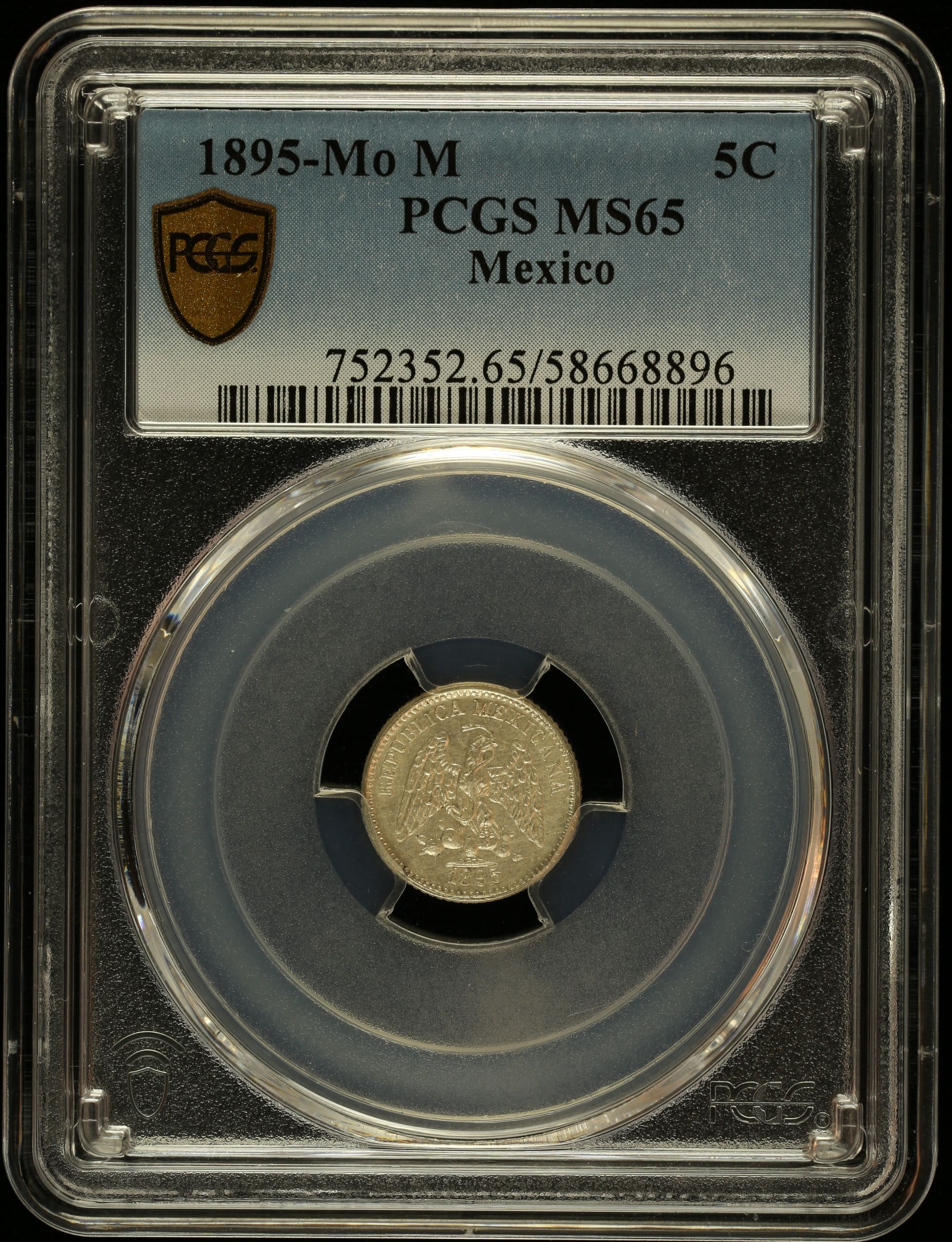Republic Silver & Minors 5 Centavo 1895 Mo M PCGS MS65 0147033