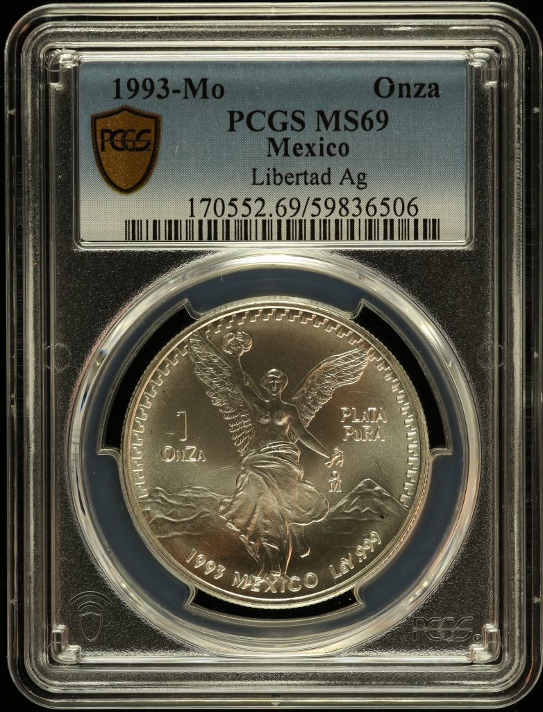 Modern Silver & Minors Onza 1993 Mo PCGS MS69 0146761