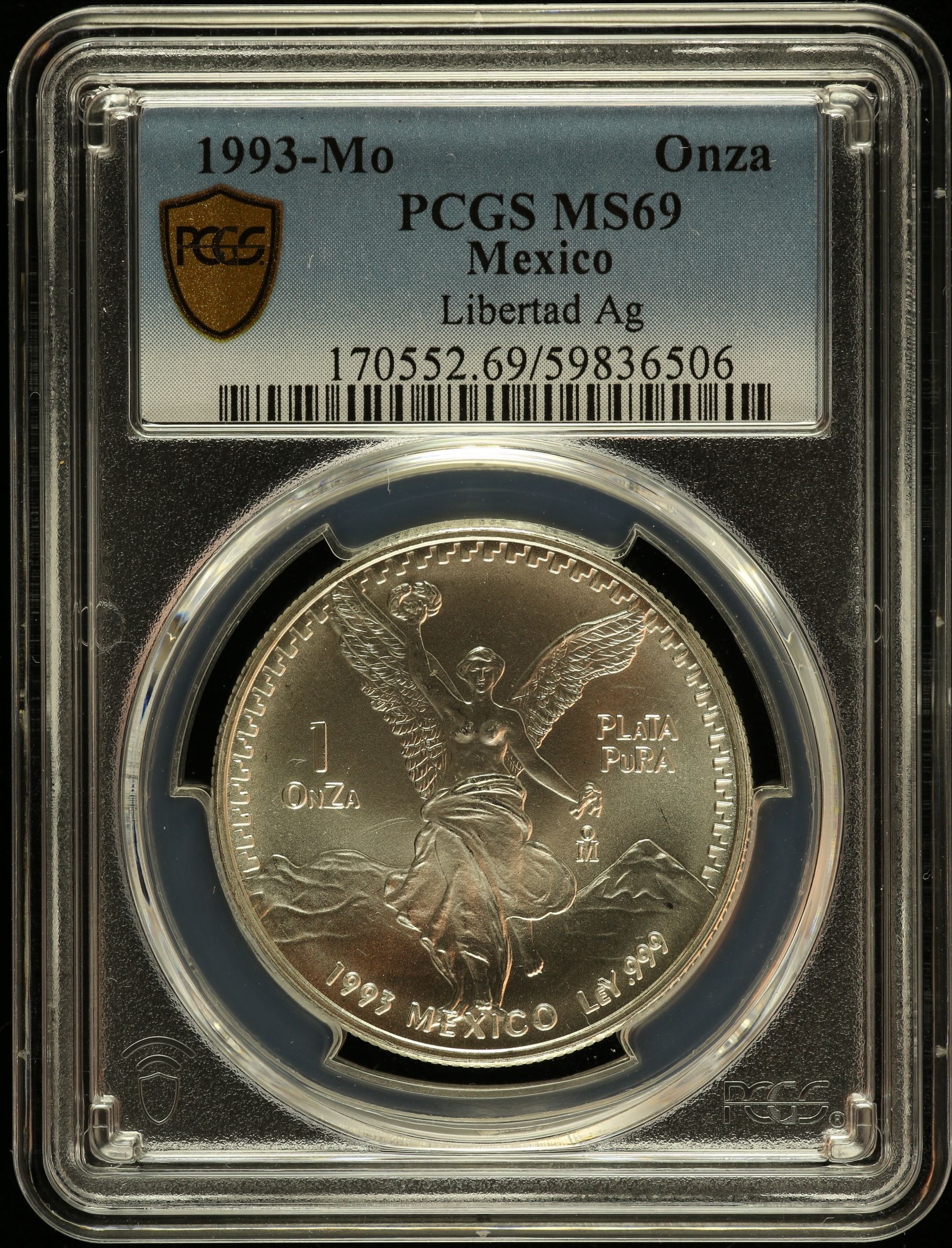 Modern Silver & Minors Onza 1993 Mo PCGS MS69 0146761
