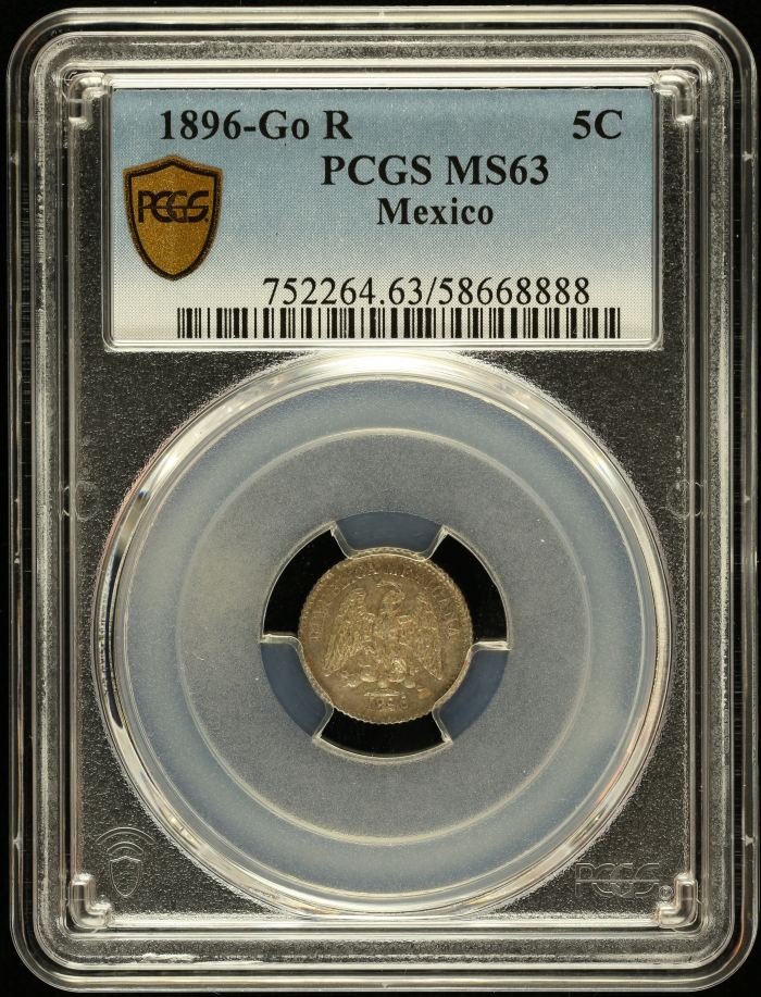 Republic Silver & Minors 5 Centavo 1895 Go R PCGS MS63 0147034Republic Silver & Minors 5 Centavo 1895 Go R PCGS MS63 0147034