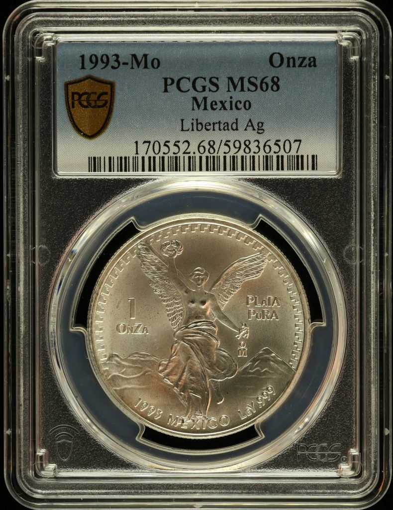 Modern Silver & Minors Onza 1993 Mo PCGS MS68 0146763