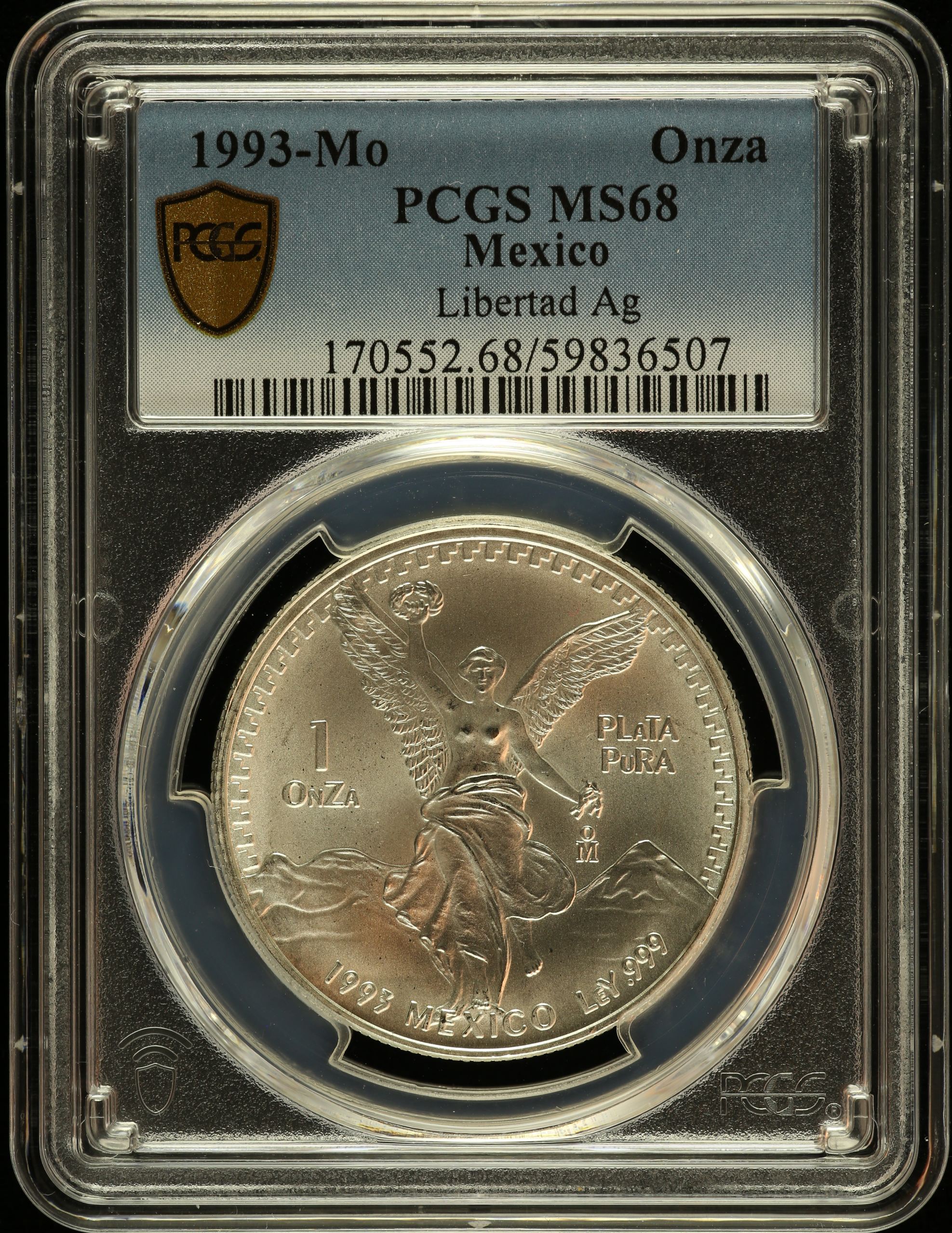 Modern Silver & Minors Onza 1993 Mo PCGS MS68 0146763