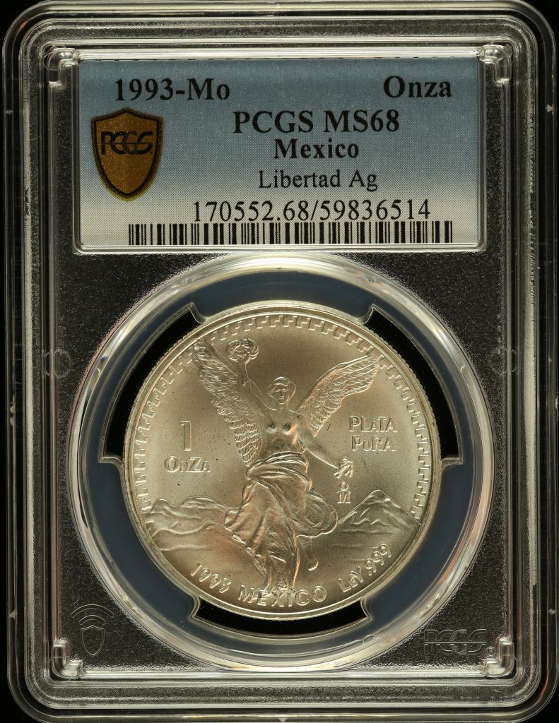 Modern Silver & Minors Onza 1993 Mo PCGS MS68 0146764