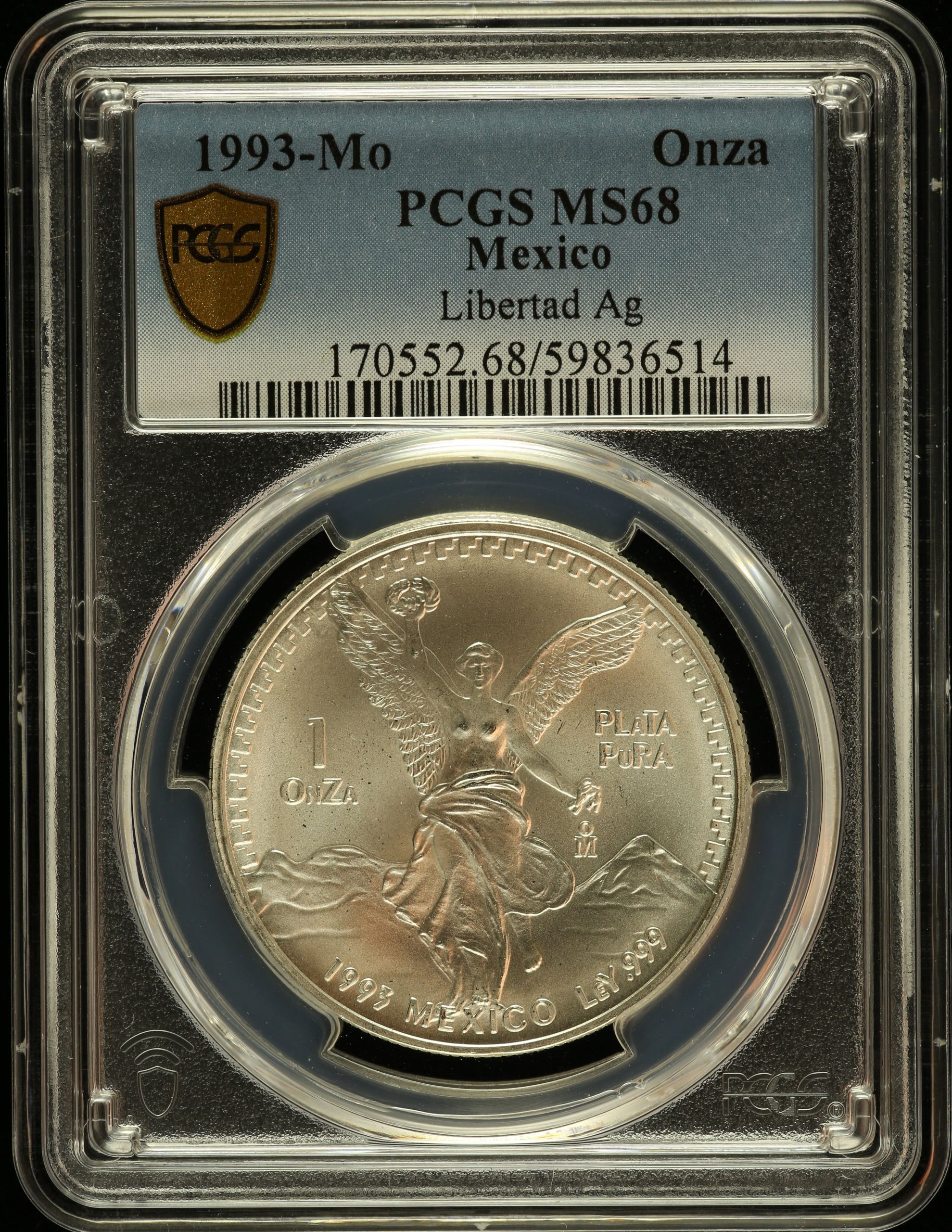 Modern Silver & Minors Onza 1993 Mo PCGS MS68 0146764