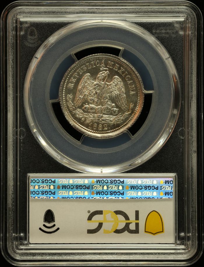 Republic Silver & Minors 25 Centavo 1882 Mo M PCGS MS63 0146997Republic Silver & Minors 25 Centavo 1882 Mo M PCGS MS63 0146997 - Image 2